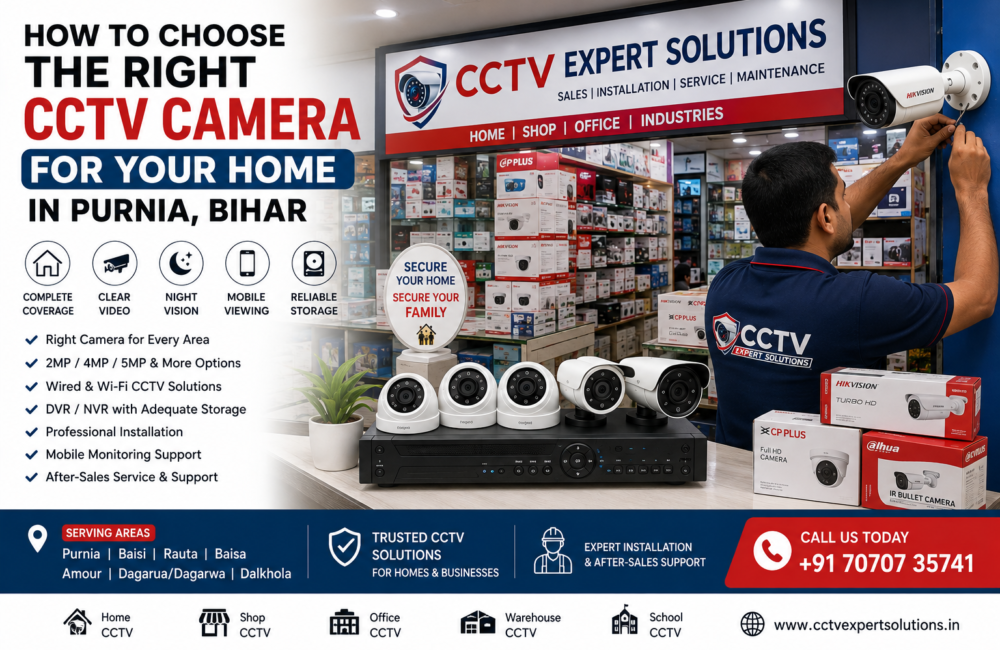 How to Choose the Right CCTV Camera for Your Home in Purnia, Bihar