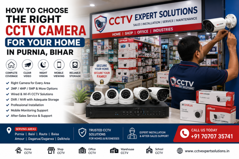 How to Choose the Right CCTV Camera for Your Home in Purnia, Bihar