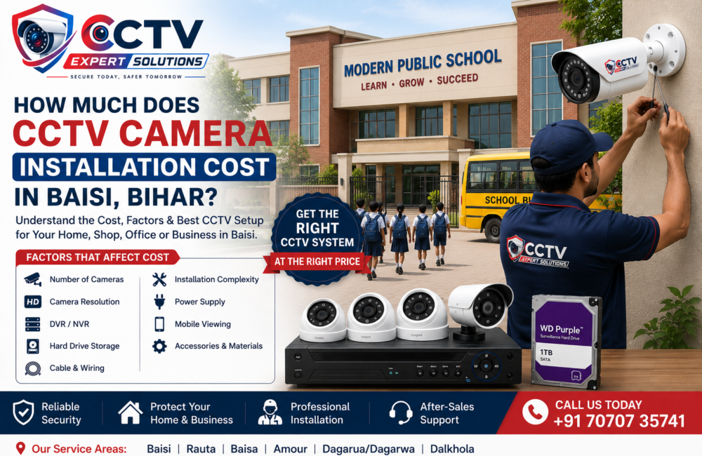 How Much Does CCTV Camera Installation Cost in Baisi, Bihar?