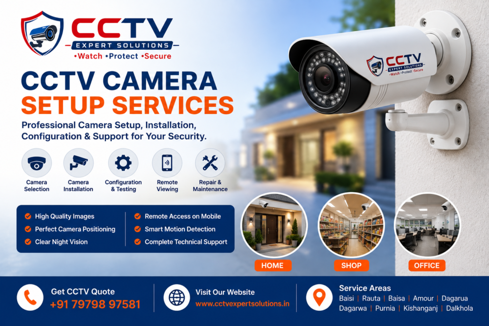 Professional CCTV camera setup and installation services