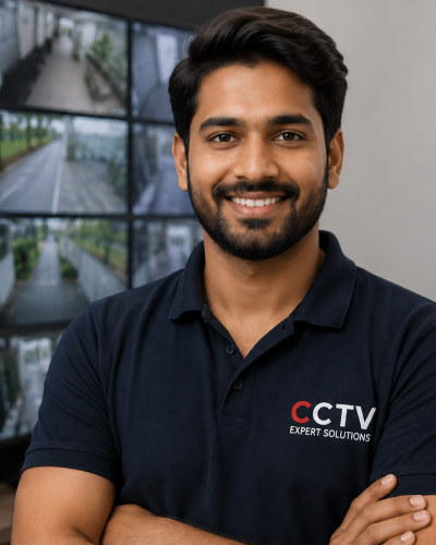 Indian CCTV technician providing professional security camera solutions